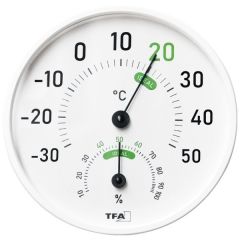 TFA 45.2045.02 Geniş Göstergeli Analog Sıcaklık Nem Ölçer (Mekanik pilsiz çalışır)
