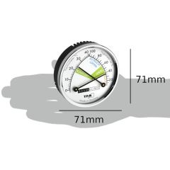 TFA 45.2024 Analog Sıcaklık ve Nem Ölçer (Mekanik Pilsiz Çalışır)