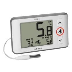 TFA LT 202 30.1052 Profesyonel Alarmlı Buzdolabı Dondurucu Laboratuvar Termometresi 2m Kablolu Prob (-40°C...+70°C)(Yeni Ürün)