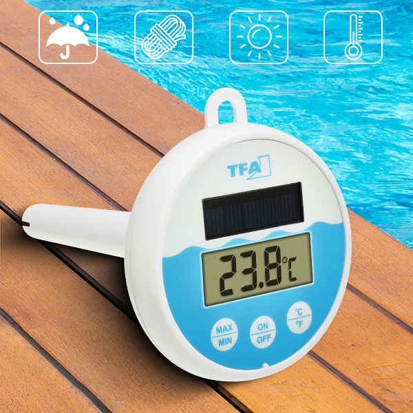 TFA 30.1068.02 Güneş Enerjili Dijital Yüzer Havuz Termometresi
