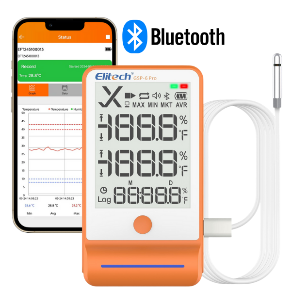 Elitech GSP-6 Pro Akıllı Sıcaklık ve Nem Kaydedici