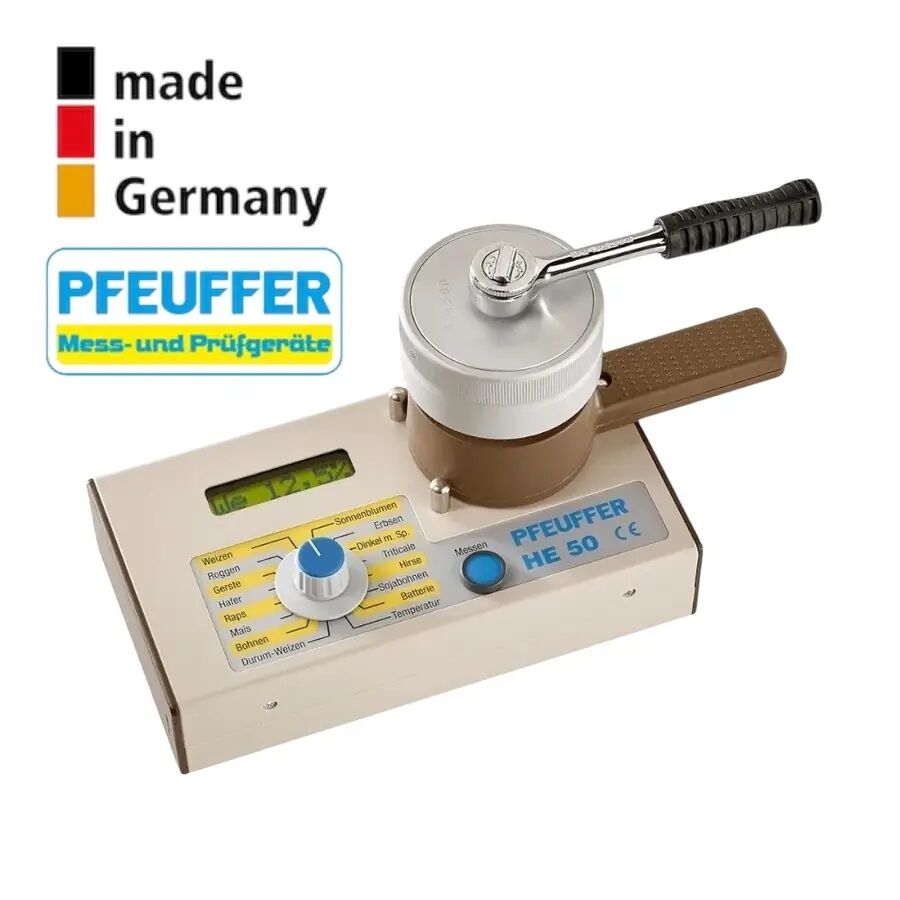 Pfeuffer HE 50 Kırmalı Tahıl Nem Ölçer Mısır, Arpa, Pirinç, Çeltik, Fasulye, Mercimek, Ayçiçeği, Fındık, Buğday, Kepek, Durum, İrmik, Un, Makarna