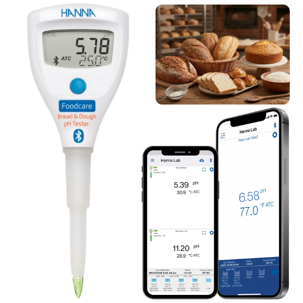 Hanna HI9810382 Ekmek ve Hamur pH Test Cihazı | Bluetooth Bağlantılı